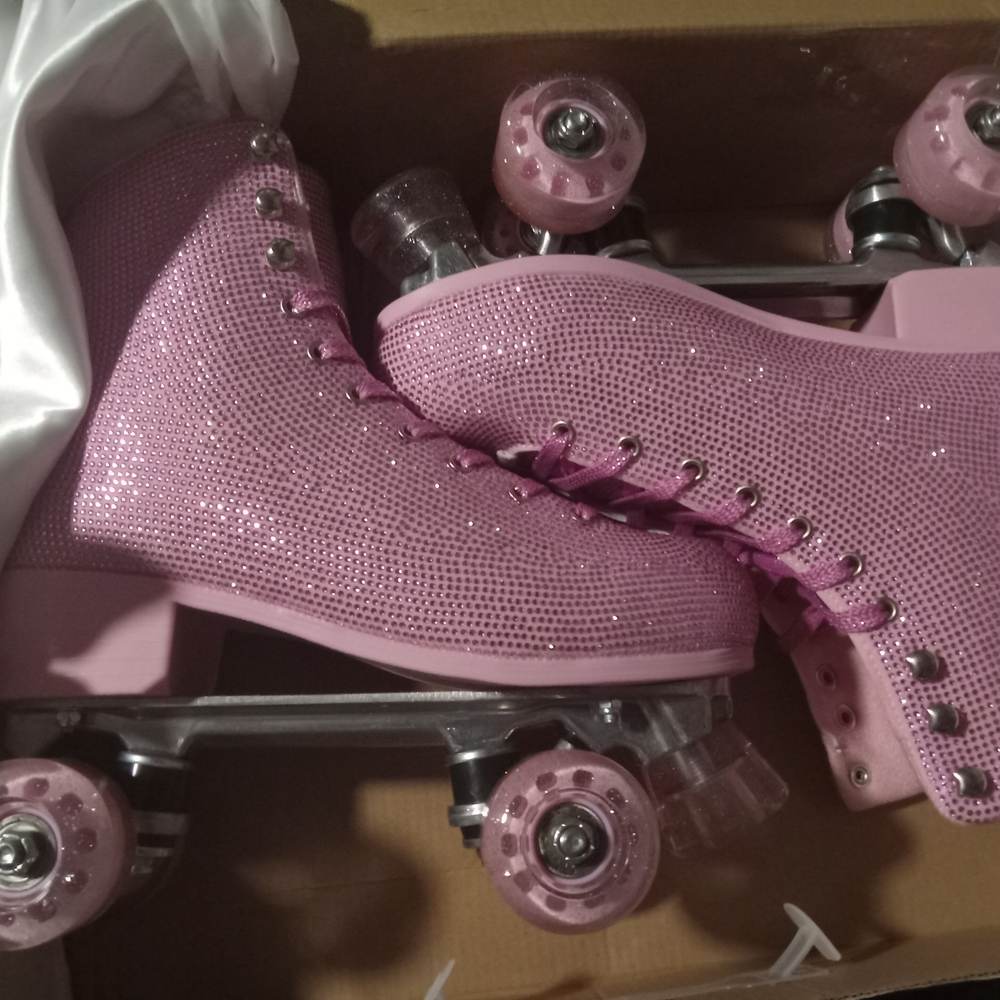 Sugar Thrillz Pink Glitter Roller Skates Brand New